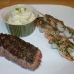 Herb Coated Surf and Turf