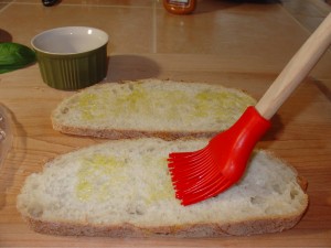 Brush Bread with Olive Oil