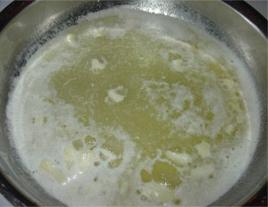 Melt Butter with Garlic