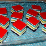 Layered Jello Cubes