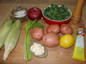 Ingredients for Moroccan Potato Salad