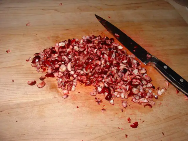 Chop Cranberries.