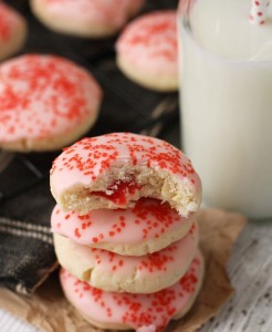 Valentine Cookies with Colored Sugar Sprinkles