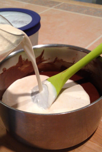Add Cream to Chocolate Mixture