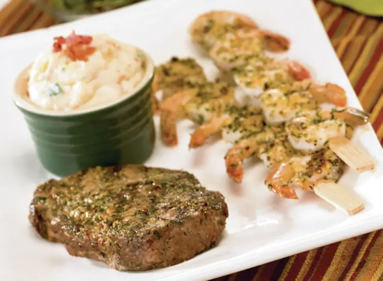 Herb Crusted Surf and Turf