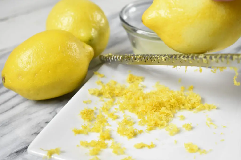 Lemon Blueberry Bread - lemon zest