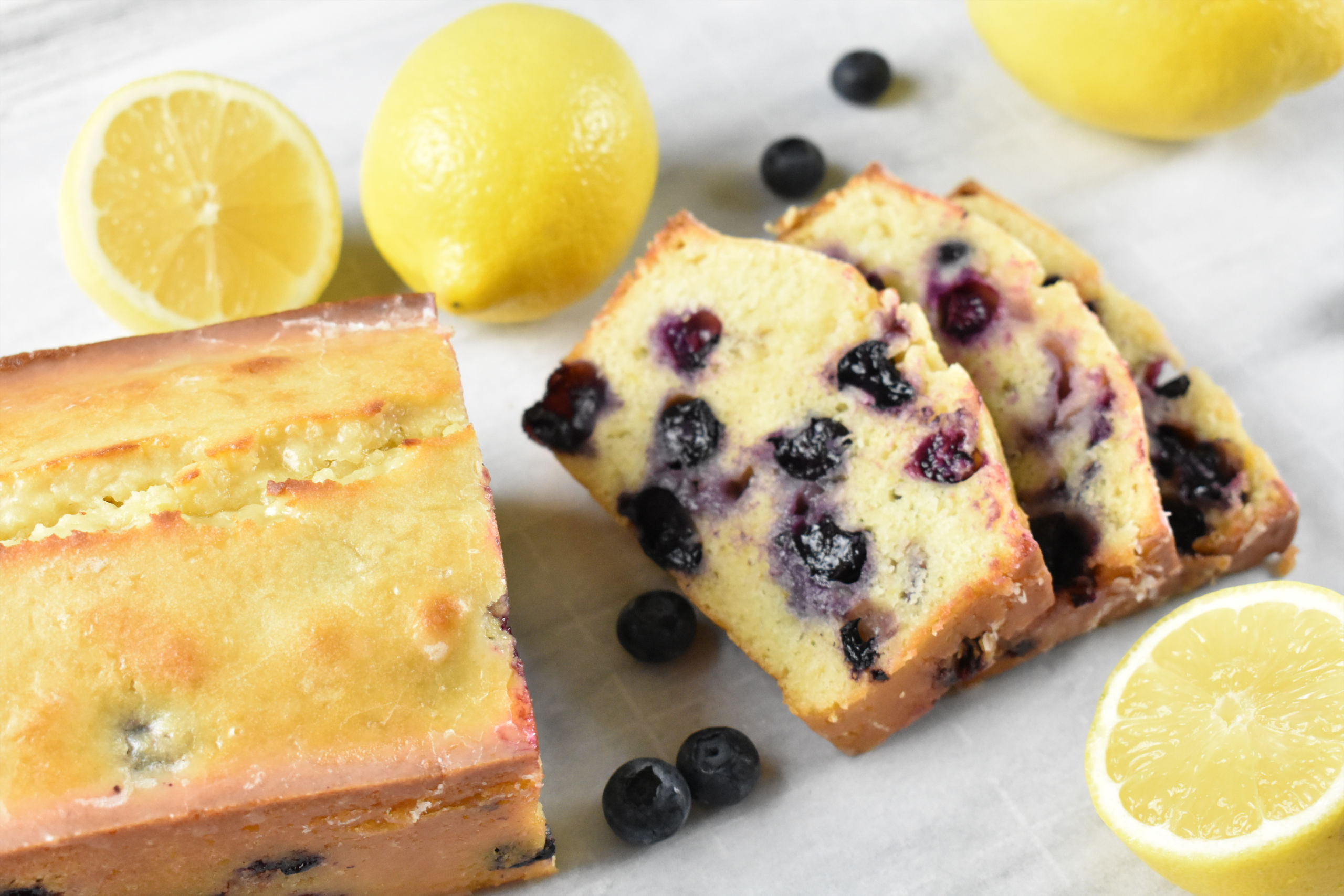 Lemon Blueberry Bread - Slices