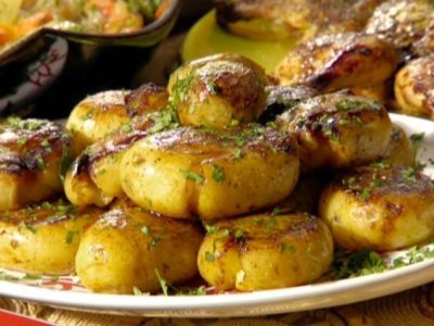 Smashed Pan Fried Honey Gold Potatoes | DebbieNet.com