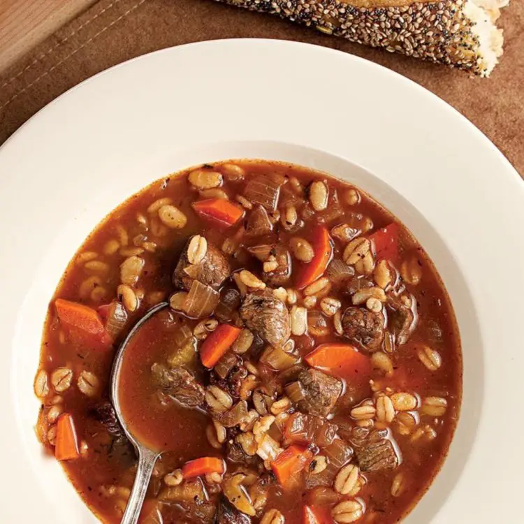 Beef Barley Soup - Slow Cooker Recipe | DebbieNet.com